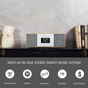 img 3 attached to 🎶 Lemega MSY3 Music System with WiFi Internet Radio, FM Digital Radio, Spotify Connect, Bluetooth Speaker, Stereo Sound, Wooden Box, Headphone-Out, Alarms Clock, 40 Pre-Sets, Full Remote and App Control - White Oak