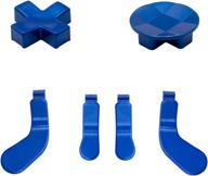 💙 metal d-pads, paddles hair trigger buttons replacement for elite series 2 controller & xbox one elite controller - chrome blue: enhanced gaming precision and style upgrade logo