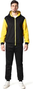 img 1 attached to Tracksuit Full Zip Running Jogging Athletic Sports & Fitness