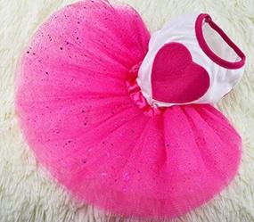 img 1 attached to 👗 Idepet Spring Summer Pet Dog Cat Puppy Tutu Princess Dress: Heart Printed Lace Skirt"