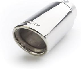 img 1 attached to 🚀 GM Accessories 22799814 5.3L Angle-Cut Dual-Wall Exhaust Tip in Polished Stainless Steel with Bowtie Logo