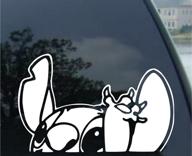 👋 pervertees lilo - stitch - waiving - auto window sticker decal (5.5", white) for car truck suv motorcycle logo