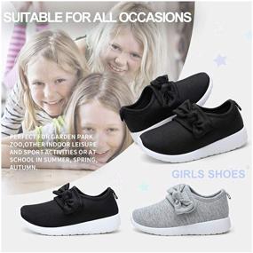 img 3 attached to 👟 Comfortable Slip-On Sneakers for Stylish Toddler Girls - nerteo Lightweight Kids Shoes