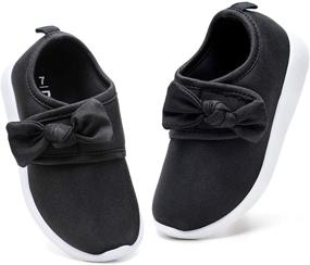 img 4 attached to 👟 Comfortable Slip-On Sneakers for Stylish Toddler Girls - nerteo Lightweight Kids Shoes