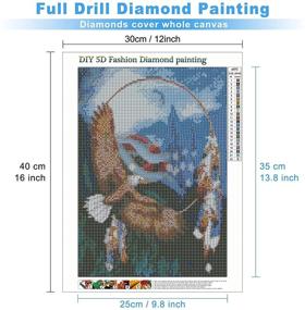 img 3 attached to MXJSUA Diamond Painting Rhinestone American Painting, Drawing & Art Supplies for Painting