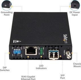 img 1 attached to StarTech Singlemode (SM) LC Fiber Media Converter for 1Gbe Network 🔌 - 10km - Gigabit Ethernet - 1310nm - with SFP Transceiver (ET91000SM10)