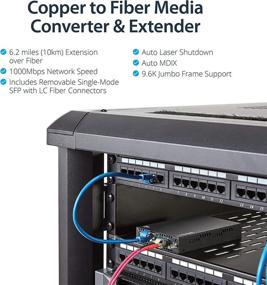 img 3 attached to StarTech Singlemode (SM) LC Fiber Media Converter for 1Gbe Network 🔌 - 10km - Gigabit Ethernet - 1310nm - with SFP Transceiver (ET91000SM10)