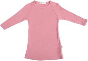 img 4 attached to 🧥 Organic Long Sleeve Cozy Kids Play Dress by Simply Merino Pure Wool - Natural & Casual Fashion for Girls