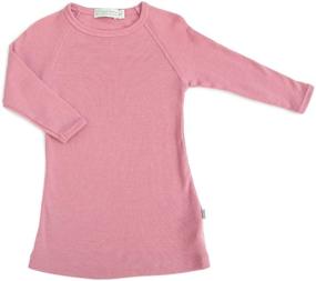 img 3 attached to 🧥 Organic Long Sleeve Cozy Kids Play Dress by Simply Merino Pure Wool - Natural & Casual Fashion for Girls