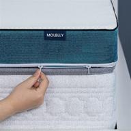 🛏️ molblly queen mattress topper: 2 inch gel memory foam bed mattress for pressure relief, certipur-us certified, queen size logo