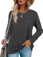 👚 sousuoty women's casual sweaters – long sleeve pullover tops for a cozy look logo