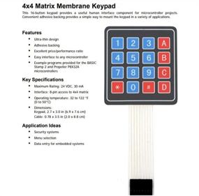img 1 attached to Keypad Membrane Keyboard Arduino Microcontroller