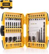 🔧 impact driver bit set, utool 36pcs impact screwdriver and drill bits combo set with 27 screwdriver bits, 3 high-speed steel twist drill bits, 3 magnetic nut drivers, 2 socket adaptors, and 1 magnetic bit holder logo