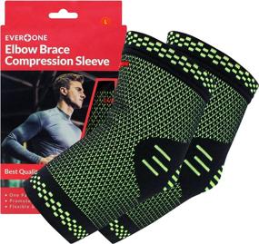 img 3 attached to 🏌️ EverOne Elbow Brace Compression Sleeve: Golf Elbow Treatment & Recovery - Large (1 Pair)