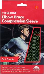 img 2 attached to 🏌️ EverOne Elbow Brace Compression Sleeve: Golf Elbow Treatment & Recovery - Large (1 Pair)