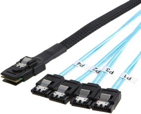 img 4 attached to CableCreation [2 Pack] Mini SAS 36Pin (SFF-8087) Male To 4 SATA 7Pin Female Cable