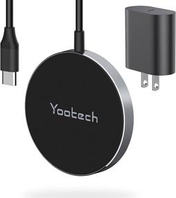 img 4 attached to Yootech Magnetic Wireless Charger: Fast Charging Pad Compatible with MagSafe Charger, USB-C 20W PD Adapter for iPhone 13/13 Pro Max/13 Mini/12, AirPods Pro