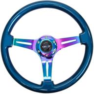 🚗 улучшите свой опыт вождения с рулём nrg innovations blue wood: 350 мм, 3 спицы, центр neo chrome логотип