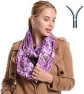 🧣 stylish infinity scarf with zipper pockets: must-have women's accessories logo