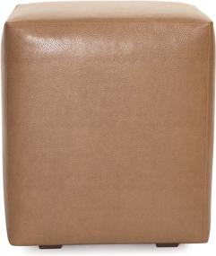 img 3 attached to Howard Elliott Universal Cube Ottoman With-Slipcover, Avanti Bronze: Versatile and Stylish Seating Solution