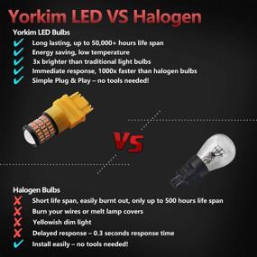 img 2 attached to 🔶 Yorkim 3157 LED Bulb Amber – Superior Performance LED Turn Signal & Blinker Bulb, Pack of 2