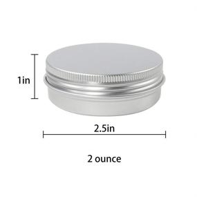 img 3 attached to 🔒 48 Pack 2 Oz Metal Round Tins - Aluminum Tin Can Containers with Screw Lid for Salve, Spices, or Candies by Moretoes