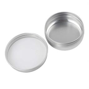 img 1 attached to 🔒 48 Pack 2 Oz Metal Round Tins - Aluminum Tin Can Containers with Screw Lid for Salve, Spices, or Candies by Moretoes