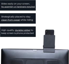 img 2 attached to 📱 Peloton Phone Stand - Screen Mount for iPhone 11/11 Pro/Max, X/XR, 8/8 Plus, 7/7 Plus, Most Galaxy & Other Phones up to 3.5" Wide - Easy Installation, Bike Compatible (Not Suitable for Peloton Bike)