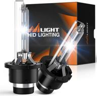 💡 nilight d4s hid bulbs: diamond white replacement, 6000k, super bright - 2-pack logo