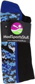 img 1 attached to MadSportsStuff Digital Shark Socks Black