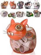 🐱 keurig k-cup countertop sculpture holder for coffee pods, tea bags, creamers - made easy kit (orange cat) логотип