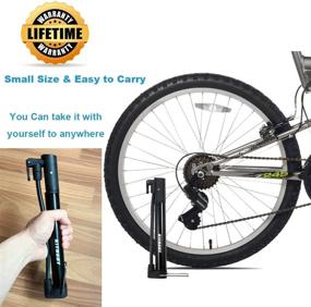 img 3 attached to 🚲 Bike Pump: Portable High Pressure 130 PSI - Tire & Ball Inflator with Repair Kit