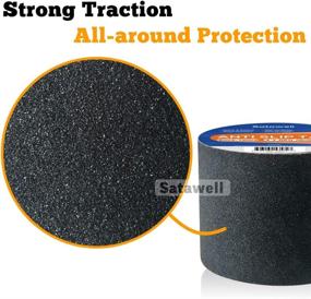 img 2 attached to 🚧 Satawell Anti Slip Tape: 2 Inch x 30 Feet Non Slip Safety Grip Tape - Heavy Duty, Waterproof, and Outdoor Resistant