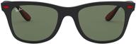 matte square plastic ray ban sunglasses logo