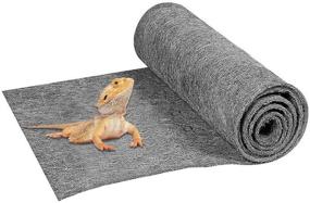 img 4 attached to 🐊 Large Reptile Carpet Terrarium Liner Bedding - Mechkia: 47x24 inches, Ideal Reptile Substrate Mat Supplies for Bearded Dragon, Snake, Lizard, Tortoise, and Leopard Gecko