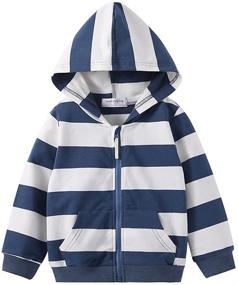 img 4 attached to Mud Kingdom Rainbow Patchwork Zip Up Hoodie for Boys
