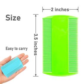 img 1 attached to 🐾 Flea & Lice Comb for Cats and Dogs, Dual-Sided Pet & Human Hair Comb by MoHern