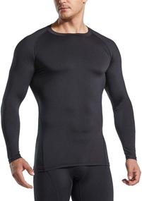 img 3 attached to 👕 ATHLIO Men's Thermal Compression Shirts 1 or 3 Pack - Winter Gear Sports Base Layer Top, Athletic Running T-Shirt