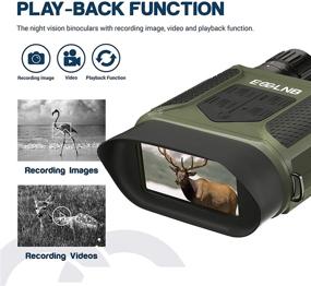 img 1 attached to 🌙 ESSLNB Night Vision Binoculars 400m/1300ft - Full Darkness 7x31mm Goggles with 32G TF Card - Infrared Binoculars with Night Vision