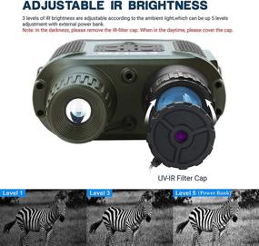 img 2 attached to 🌙 ESSLNB Night Vision Binoculars 400m/1300ft - Full Darkness 7x31mm Goggles with 32G TF Card - Infrared Binoculars with Night Vision