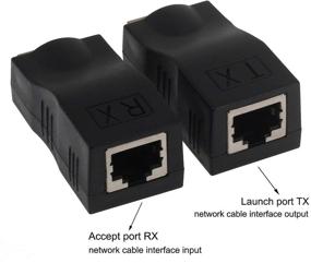 img 3 attached to 🔌 HDMI в RJ45 удлинитель, преобразователь HDMI Yeebline Repeater, 2 шт. HDMI-передатчик и приемник по сети RJ45 через Ethernet LAN Cat 5e / 6 / 6e, поддержка HDTV 1080P 3D