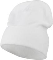 superior cotton long knitting beanie in extended sizes logo