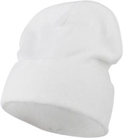 img 4 attached to Superior Cotton Long Knitting Beanie in Extended Sizes