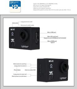 img 1 attached to 📷 Lightdow 4K WiFi Ultra HD Action Camera with 170° Sony Sensor, Waterproof up to 30M, Sports Camcorder, and Mounting Accessories Kits.