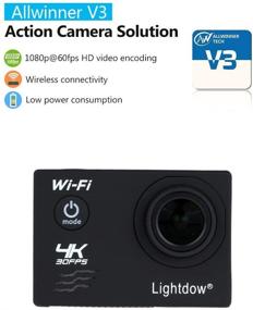 img 2 attached to 📷 Lightdow 4K WiFi Ultra HD Action Camera with 170° Sony Sensor, Waterproof up to 30M, Sports Camcorder, and Mounting Accessories Kits.