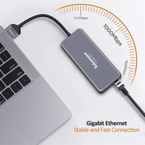 img 1 attached to 💻 Улучшенная рабочая станция для MacBook Pro: Docking Station для двух мониторов с 4K HDMI, USB-портами, USB C PD 3.0 и многим другим!
