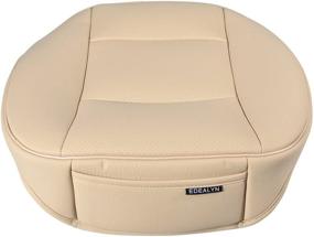 img 1 attached to EDEALYN Beige-tan Luxury Car Interior PU Leather Front Seat Cover Protector 🚗 - Single Seat Cover (20.8× Width × 21 Deep × 0.2 Thick inch)