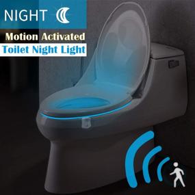 img 1 attached to Oaker Toilet Light 3 Packs: Motion Activated, 8 Colors, Light Sensitive Bowl Night Light for Kids Potty Training & Convenience in Midnight