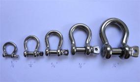 img 2 attached to Jingyi Silver Stainless Anchor Shackles Sports & Fitness in Boating & Sailing