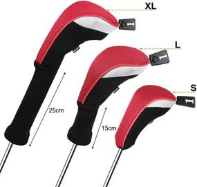 img 2 attached to 🏌️ Andux 5-Piece Golf 460cc Wood Driver Headcovers with Extended Neck and Removable Number Tags